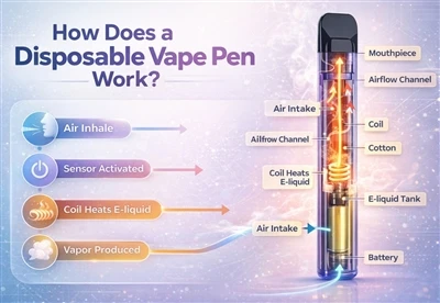 Comment fonctionne un stylo vape jetable?